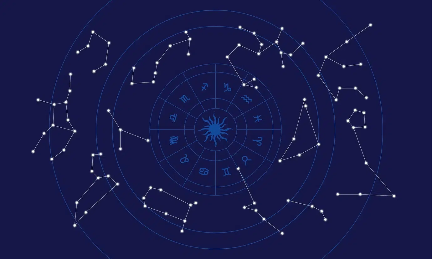 Ilustração mostra signos do horóscopo segundo a astrologia.