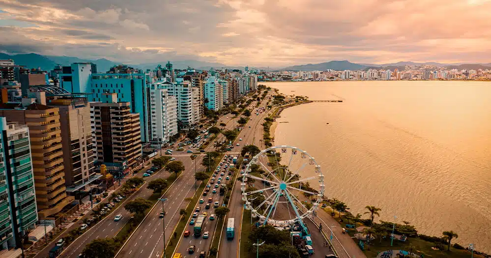 Foto da cidade Florianópolis vista de cima
