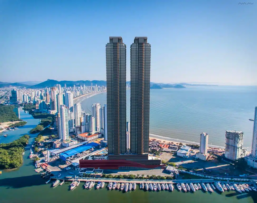 Vista panorâmica dos prédios