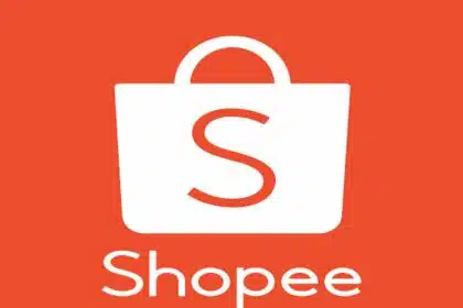 Imagem mostra logo da Shopee