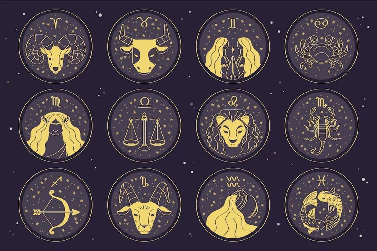 Foto mostra os signos do Zodíaco.