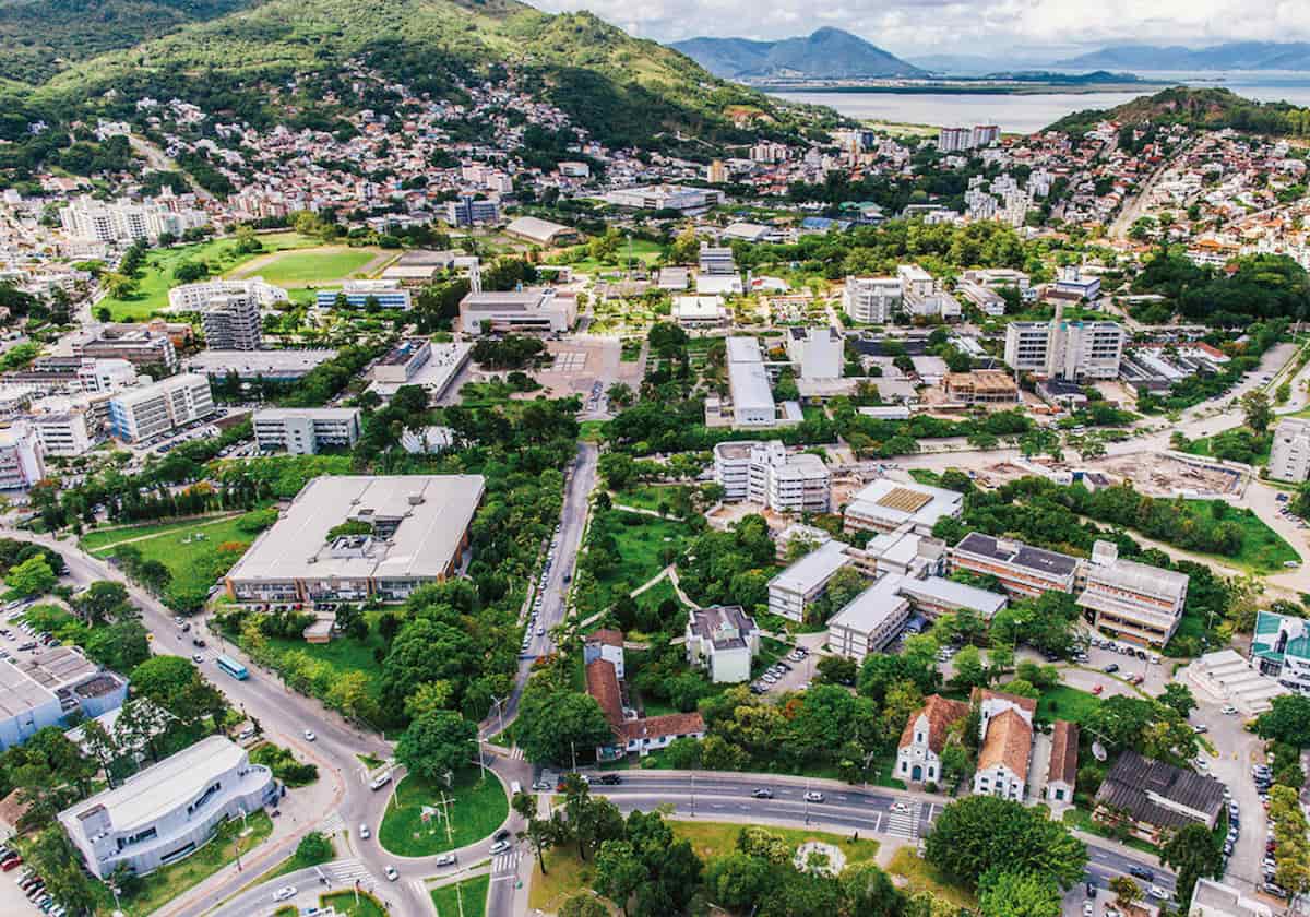 Universidade Federal de Santa Catarina vista de cima.